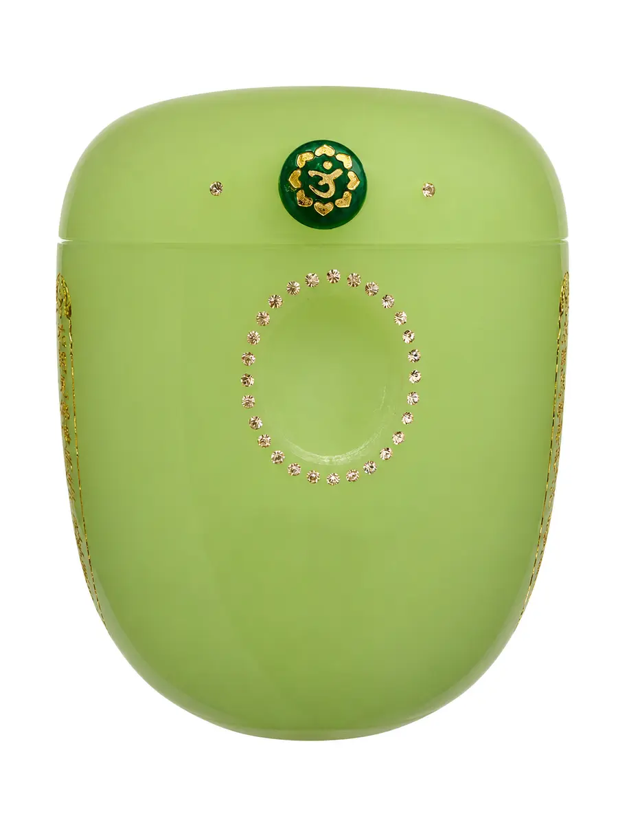 青琉璃 心經 骨灰罐實品照片，商品編號 URN-0017
