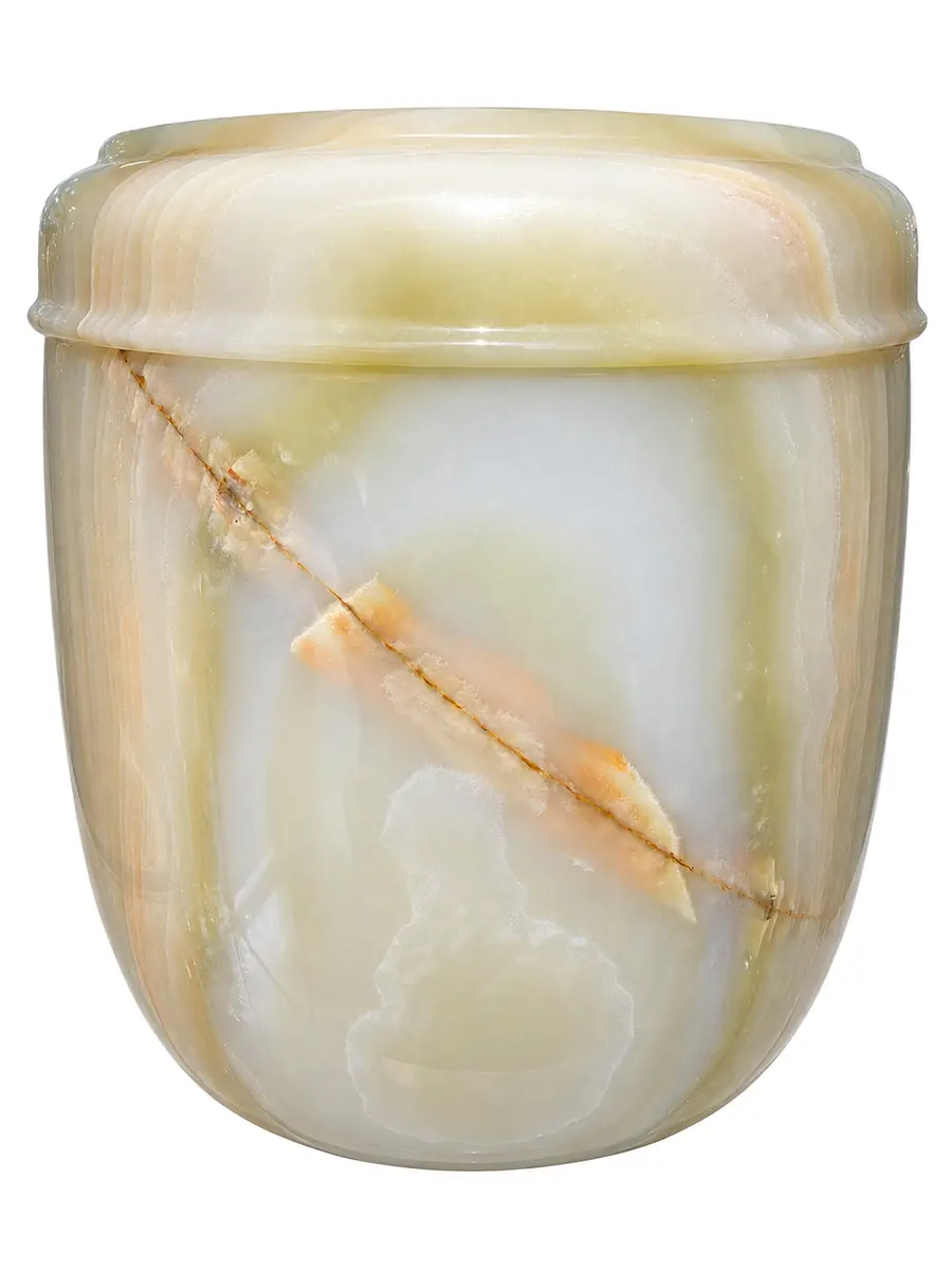 青玉 A級 骨灰罐實品照片，商品編號 URN-0020