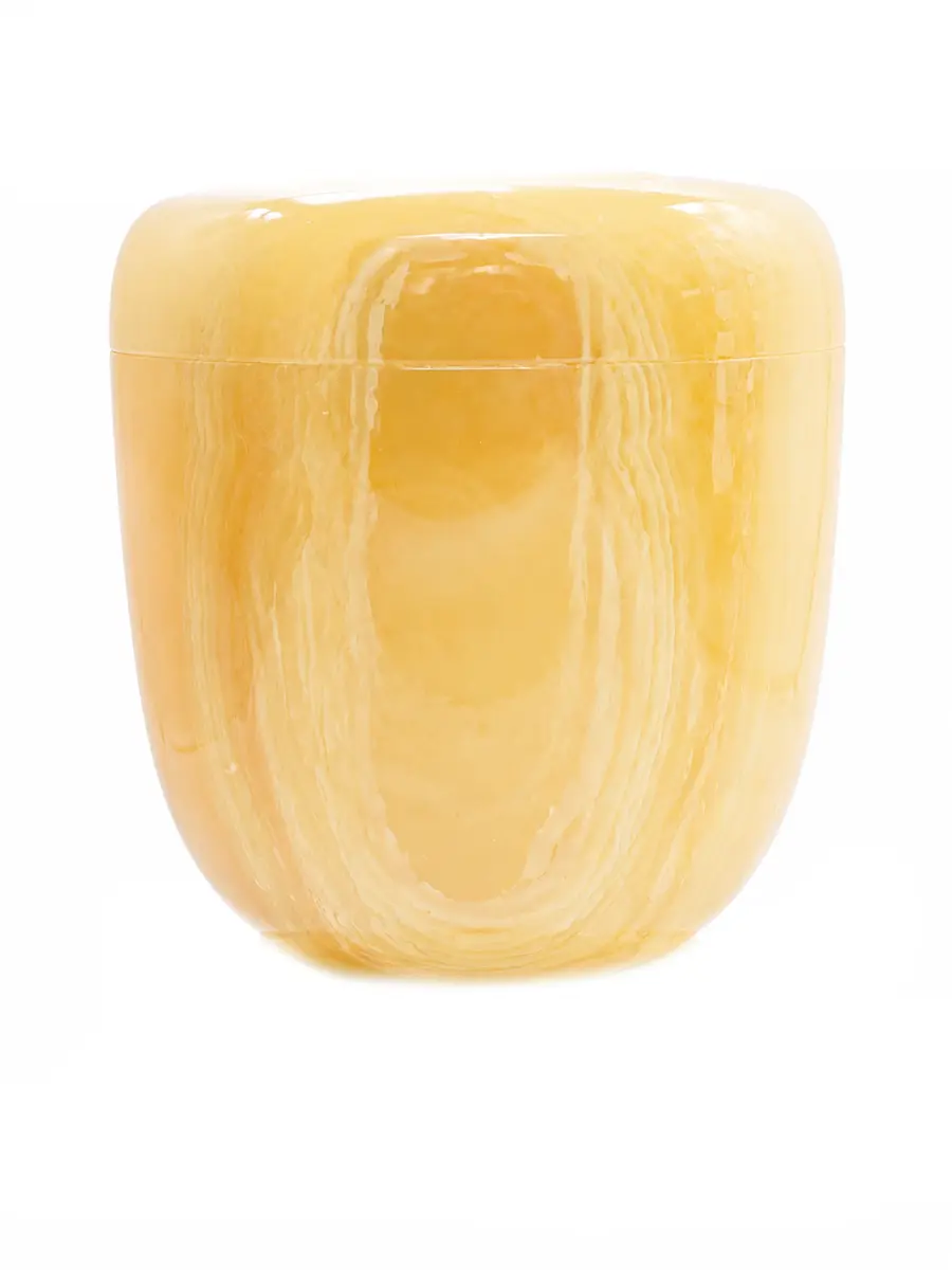 紅橙玉 標準 骨灰罐實品照片，商品編號 URN-0035