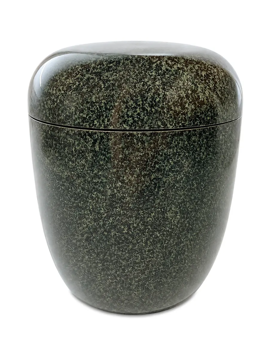 青斗石 冬瓜 骨灰罐實品照片，商品編號 URN-0052