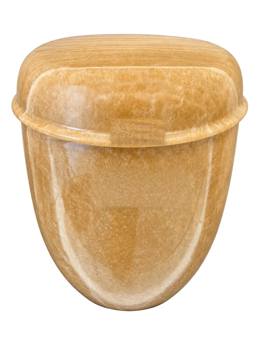 新米黃 標準 骨灰罐實品照片,商品編號 URN-0077