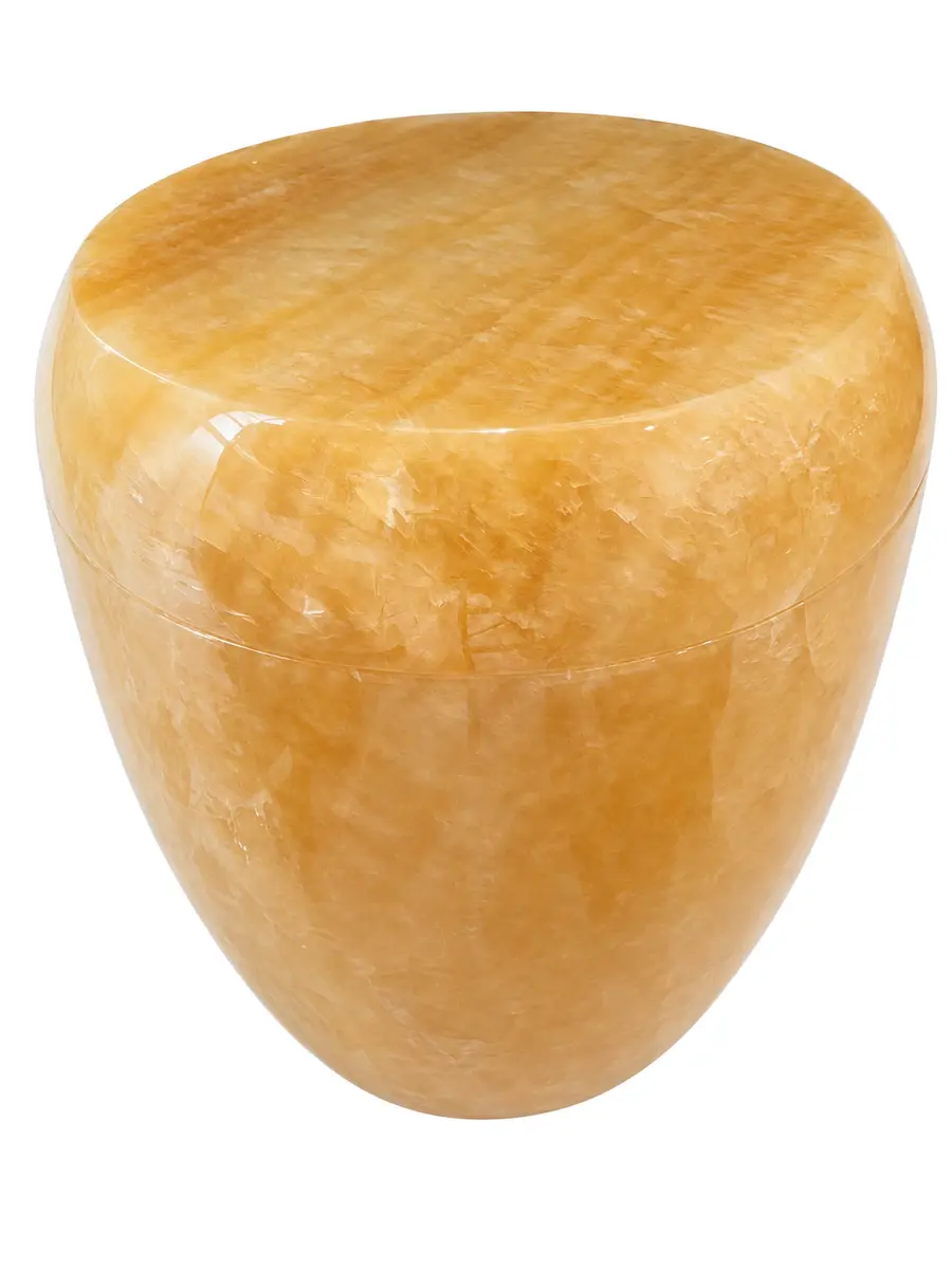 黃玉 標準 骨灰罐實品照片，商品編號 URN-0107