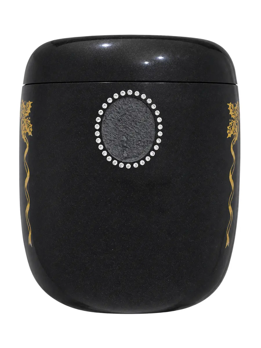 黑花崗 安息主懷 骨灰罐實品照片，商品編號 URN-0142