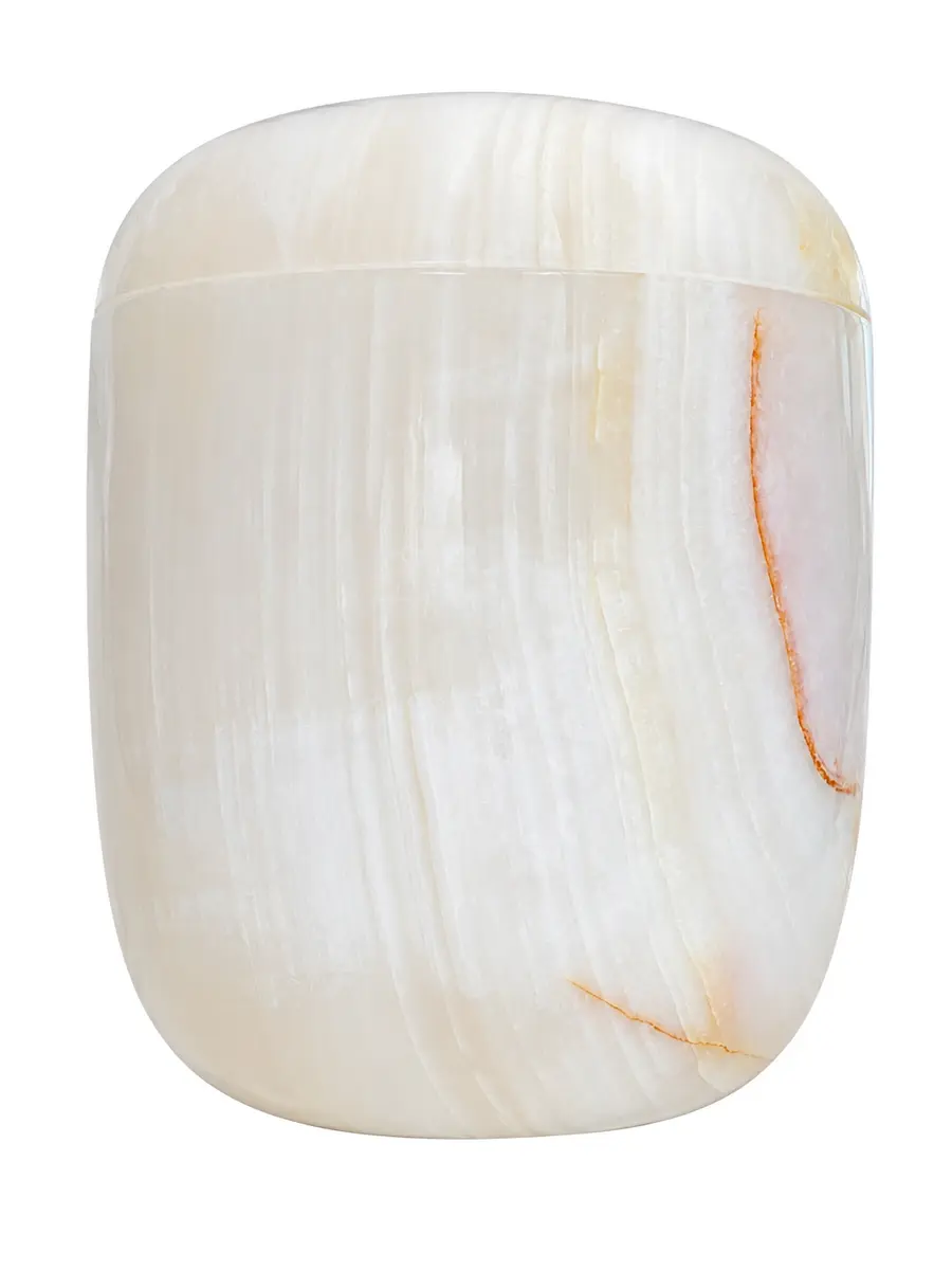 羊脂白 標準 骨灰罐實品照片，商品編號 URN-0148